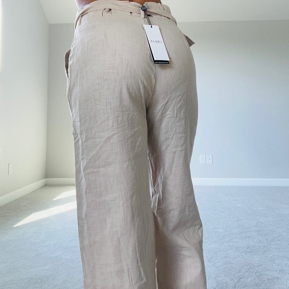 Sand Wide leg Trousers - Picture 7 of 12
